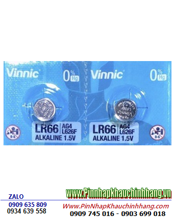 VINNIC L626F _Pin cúc áo 1.5v Alkaline VINNIC AG4, L626F, LR66, 376